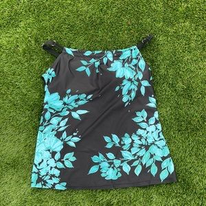 Blue & Black Bikini Top Ladies Size XL